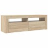 Meuble TV avec lumières LED chêne sonoma 120x35x40 cm 613990613990