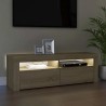 Meuble TV avec lumières LED chêne sonoma 120x35x40 cm 613990613990