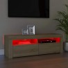 Meuble TV avec lumières LED chêne sonoma 120x35x40 cm 613990613990