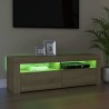 Meuble TV avec lumières LED chêne sonoma 120x35x40 cm 613990613990