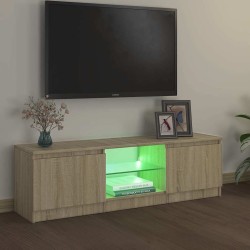 Meuble TV avec lumières LED chêne sonoma 120x30x36 cm 613992613992