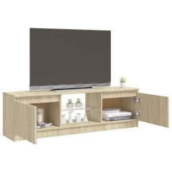 Meuble TV avec lumières LED chêne sonoma 120x30x36 cm 613992613992