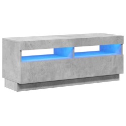 Meuble TV avec lumières LED gris béton 100x35x40 cm 613993613993