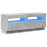 Meuble TV avec lumières LED gris béton 100x35x40 cm 613993613993