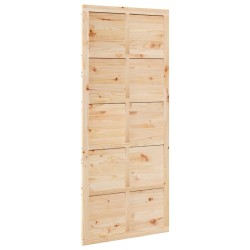 Porte de grange Naturel 100 x 2,5 x 208 cm Bois de pin massif 613995613995