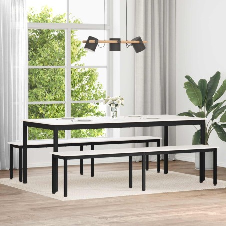 banc Blanc 200 x 35 x 45 cm Bois de pin massif 613996613996