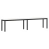 banc Blanc 200 x 35 x 45 cm Bois de pin massif 613996613996