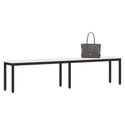 banc Blanc 200 x 35 x 45 cm Bois de pin massif 613996613996