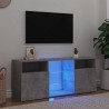 Meuble TV avec lumières LED gris béton 120x30x50 cm 613997613997