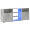 Meuble TV avec lumières LED gris béton 120x30x50 cm 613997613997
