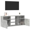 Meuble TV avec lumières LED gris béton 120x30x50 cm 613997613997