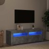 Meuble TV avec lumières LED gris béton 120x35x40 cm 613998613998