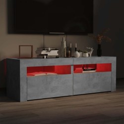 Meuble TV avec lumières LED gris béton 120x35x40 cm 613998613998