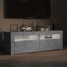 Meuble TV avec lumières LED gris béton 120x35x40 cm 613998613998