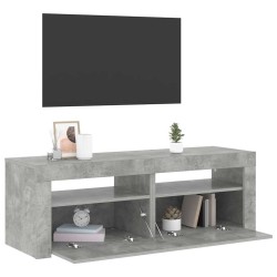 Meuble TV avec lumières LED gris béton 120x35x40 cm 613998613998