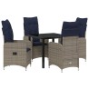Ensemble de salle à manger pour jardin 5 pcs Noir polyrotin 613999613999