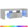 Meuble TV avec lumières LED gris béton 120x35x40 cm 614001614001