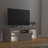 Meuble TV avec lumières LED gris béton 120x35x40 cm 614001614001