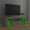 Meuble TV avec lumières LED gris béton 120x35x40 cm 614001614001