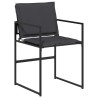 Ensemble de salle à manger pour jardin 5 pcs Noir et Gris foncé 614002614002