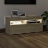 Meuble TV avec lumières LED chêne sonoma 90x35x40 cm 614003614003
