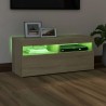 Meuble TV avec lumières LED chêne sonoma 90x35x40 cm 614003614003