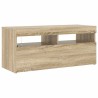 Meuble TV avec lumières LED chêne sonoma 90x35x40 cm 614003614003