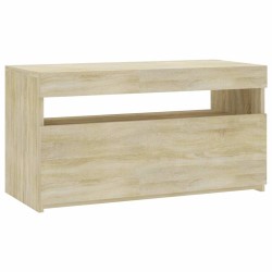 Meuble TV avec lumières LED Chêne sonoma 75x35x40 cm 614004614004