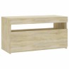 Meuble TV avec lumières LED Chêne sonoma 75x35x40 cm 614004614004