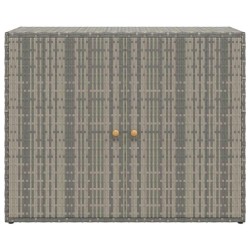 Armoire de rangement jardin Gris 100x55,5x80 cm Résine tressée 614007614007