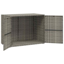 Armoire de rangement jardin Gris 100x55,5x80 cm Résine tressée 614007614007
