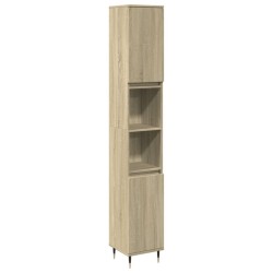 Armoire salle de bain chêne sonoma 30x30x190 cm 614010614010