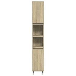Armoire salle de bain chêne sonoma 30x30x190 cm 614010614010