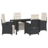 Ensemble de salle à manger pour jardin 5 pcs Noir polyrotin 614016614016
