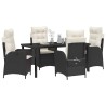 Ensemble de salle à manger pour jardin 5 pcs Noir polyrotin 614017614017