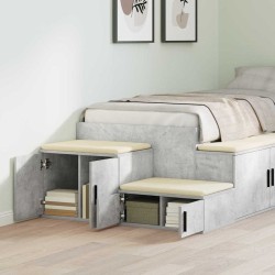 Armoire de rangement 2 pcs Gris béton 103 x 41 x 40 cm 614019614019