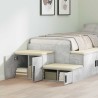 Armoire de rangement 2 pcs Gris béton 103 x 41 x 40 cm 614019614019