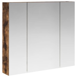 Armoire Miroir de Salle de Bain Chêne fumé 80 x 14.5 x 70 cm 614026614026