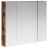 Armoire Miroir de Salle de Bain Chêne fumé 80 x 14.5 x 70 cm 614026614026