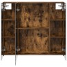 Armoire Miroir de Salle de Bain Chêne fumé 80 x 14.5 x 70 cm 614026614026
