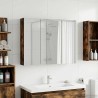 Armoire Miroir de Salle de Bain Chêne fumé 100 x 14,5 x 70 cm 614027614027
