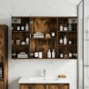 Armoire Miroir de Salle de Bain Chêne fumé 100 x 14,5 x 70 cm 614027614027