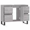 Armoire salle de bain sonoma gris 80x33x60 cm bois d'ingénierie 614029614029