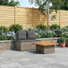 2 Pièce Canapé du milieu de jardin avec table relevable 614033614033