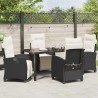 Ensemble de salle à manger pour jardin 5 pcs Noir polyrotin 614034614034