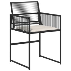 Ensemble de salle à manger pour jardin 5 pcs Noir polyrotin 614035614035