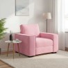 Fauteuil canapé rose 100x78x84 cm velours 614041614041
