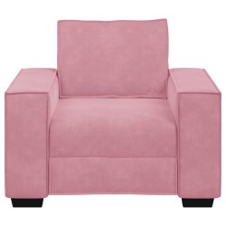 Fauteuil canapé rose 100x78x84 cm velours 614041614041
