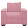 Fauteuil canapé rose 100x78x84 cm velours 614041614041