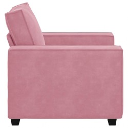 Fauteuil canapé rose 100x78x84 cm velours 614041614041